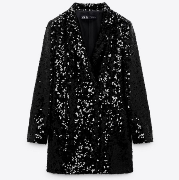 ZARA LONG SEQUIN BLAZER DRESS size XS - Picture 8 of 9